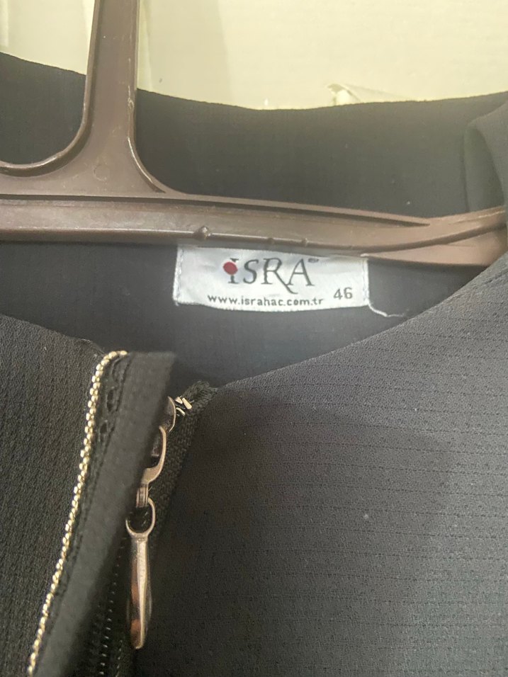 Siyah Fermuarlı Uzun Kadın ferace - Görsel 4