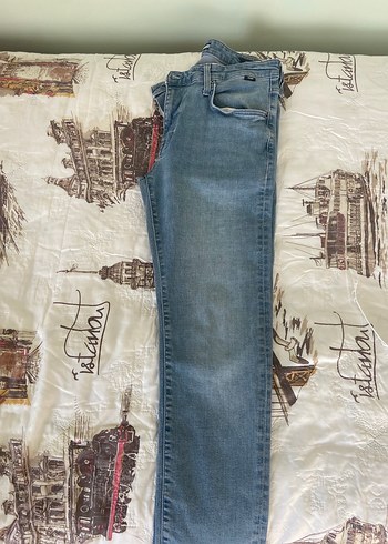 Gri Bol Kesim Erkek Kot Pantolon - Görsel 2