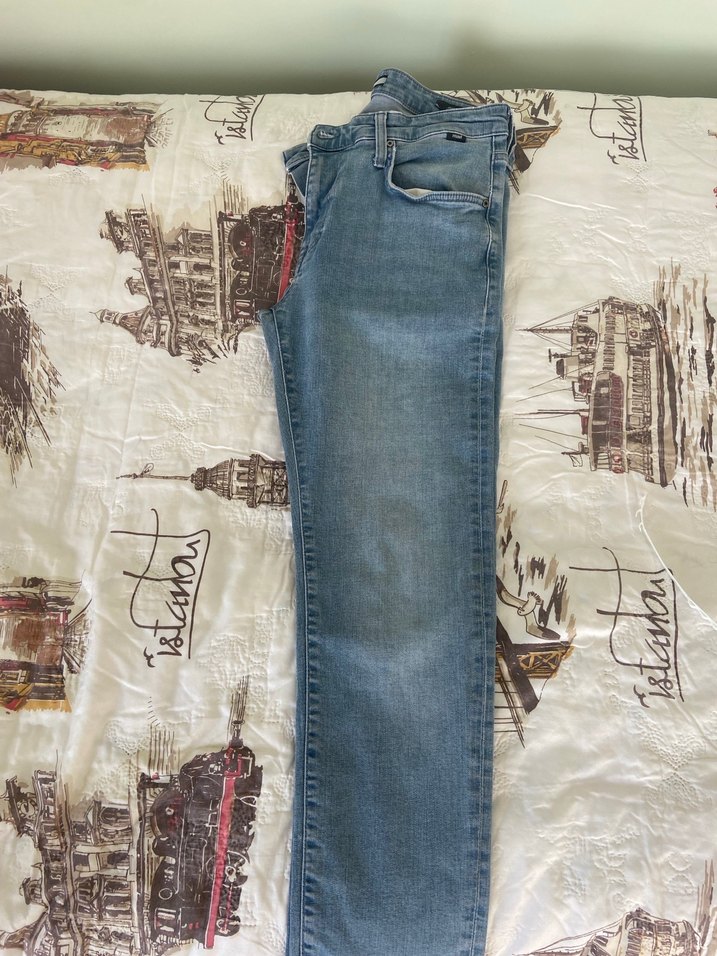 Gri Bol Kesim Erkek Kot Pantolon - Görsel 2