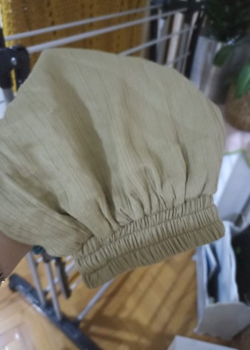 l Beden Bej Keten Kumaşlı Salaş Midi Pantolon