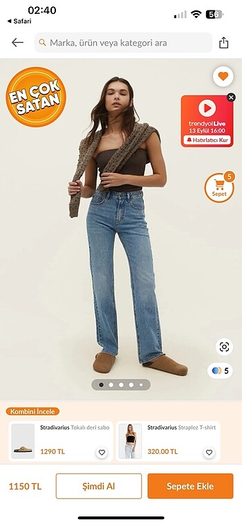 Stradivarius D98 straight jean