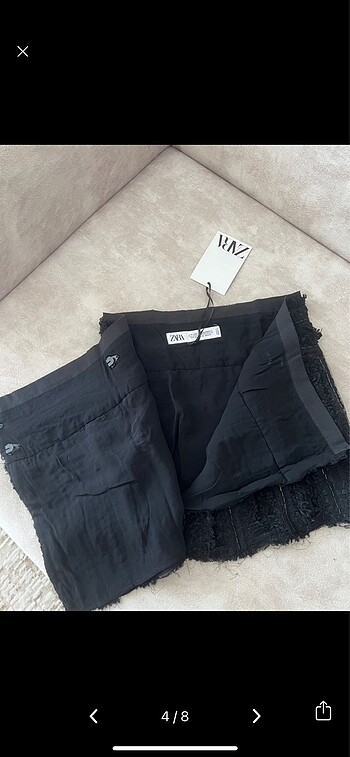 xs Beden siyah Renk Zara mini etek