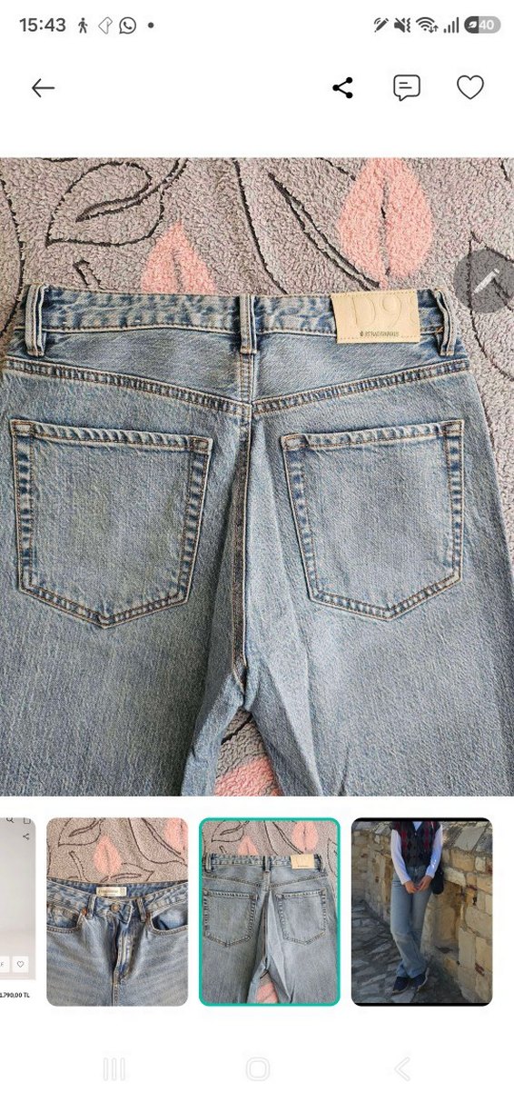 stradivarius d98 vintage jean — görsel 4/5