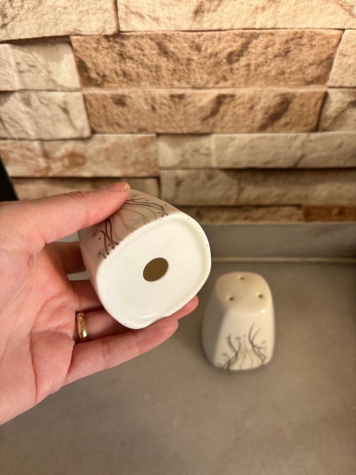 Beyaz Gri Desenli Baharatlık Seti - Görsel 3