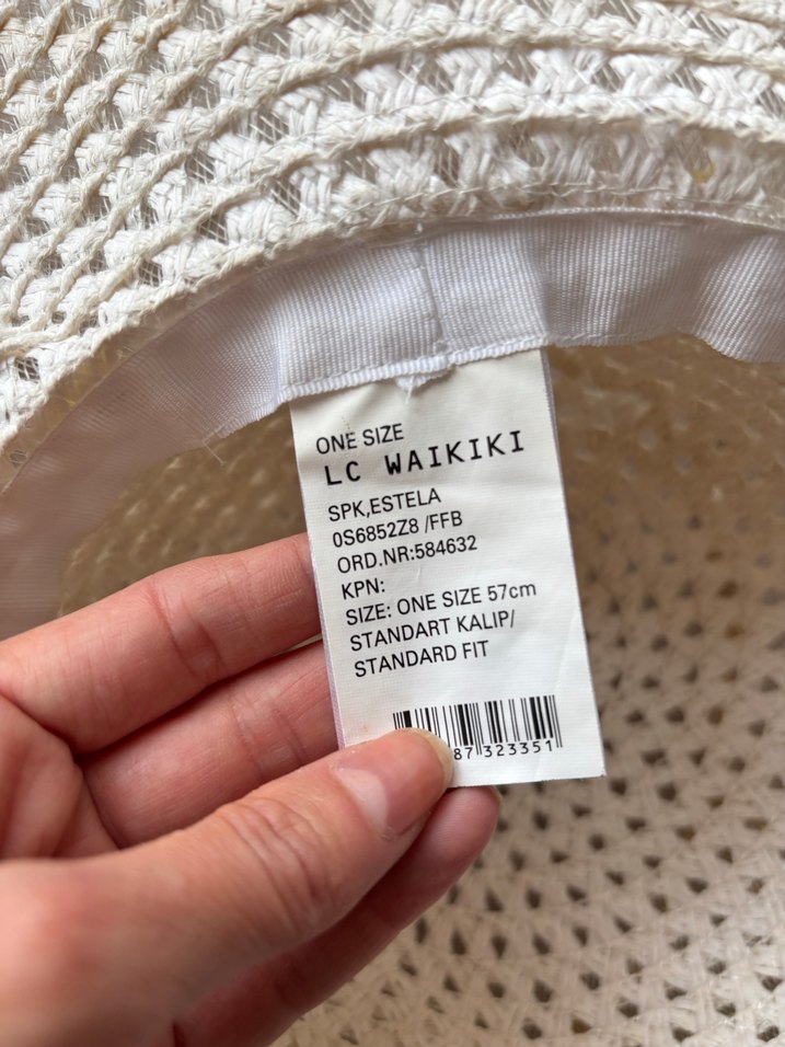 Nakışlı Beyaz Örgü Bohem Kadın Pareo ve şapka - Görsel 4