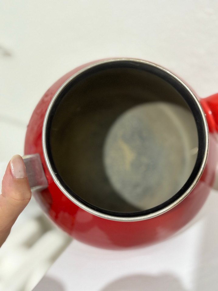 Renkli Kalpli Kırmızı Çaydanlık Seti - Görsel 3