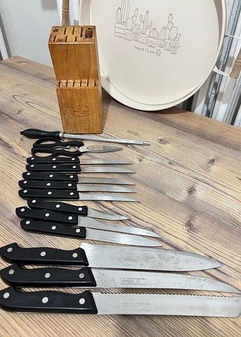 Siyah Bıçak Seti ve Ahşap Standı - Görsel 3
