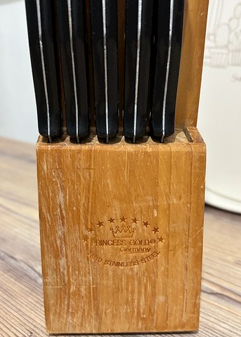 Siyah Bıçak Seti ve Ahşap Standı - Görsel 2