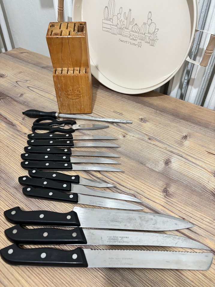 Siyah Bıçak Seti ve Ahşap Standı - Görsel 3