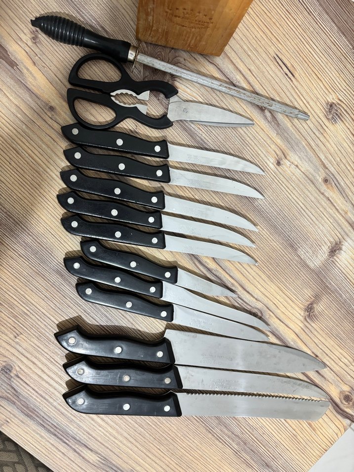 Siyah Bıçak Seti ve Ahşap Standı - Görsel 5