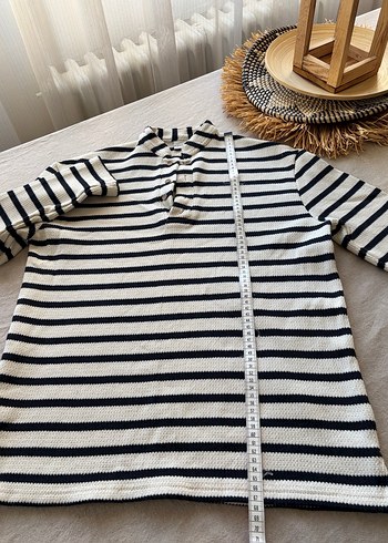 Çizgili, Yüksek Yakalı erkek Triko sweatshirt - Görsel 5