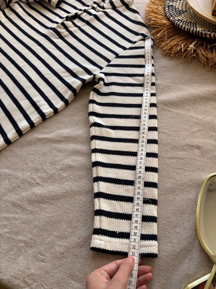 Çizgili, Yüksek Yakalı erkek Triko sweatshirt - Görsel 4