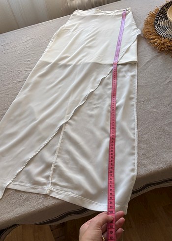 Beyaz Uzun Kadın Etek - Görsel 3