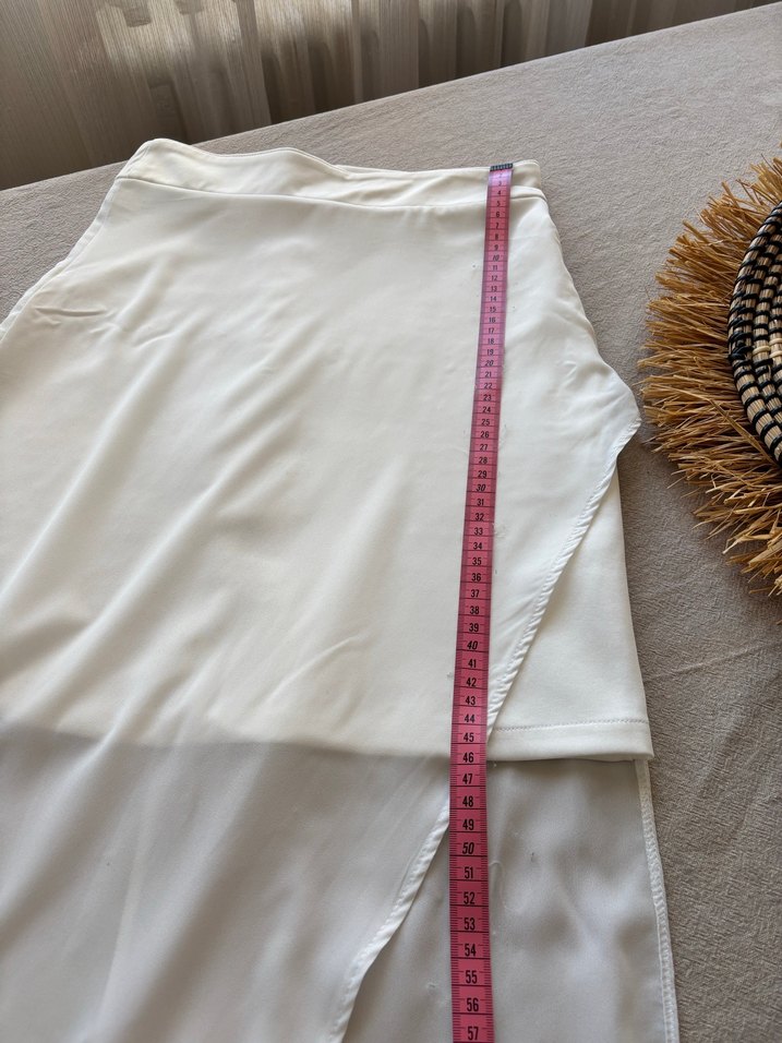 Beyaz Uzun Kadın Etek - Görsel 2