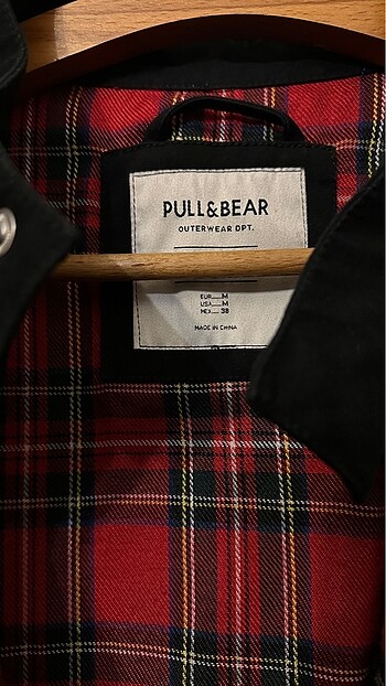 Pull and Bear Pull&Bear Marka İç Detaylı Siyah Mont