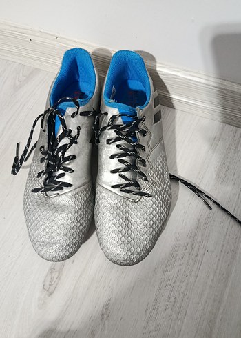 Adidas Gumus Mavi Detayli Spor Ayakkabi