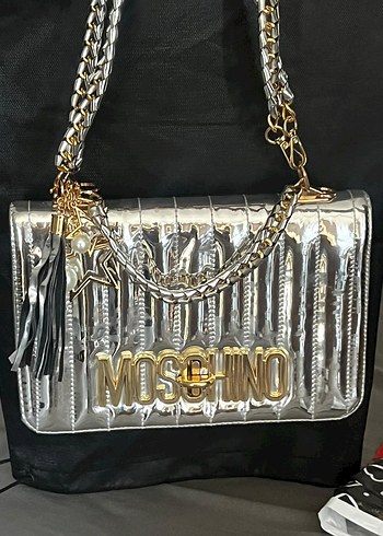 Moschino gri altın tonlamali canta