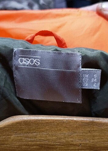 xs Beden Asos orange haki yeşil bomber mont