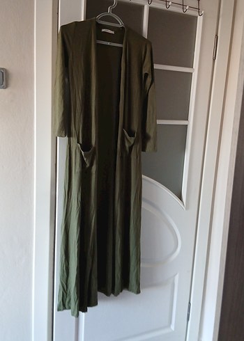 Uzun Kollu Kadın Sarı Bohem Kimono - Görsel 6