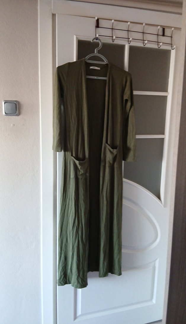 Uzun Kollu Kadın Sarı Bohem Kimono - Görsel 4