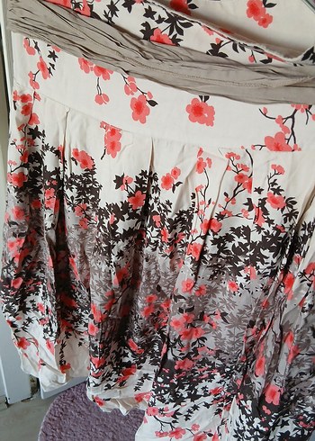 Desenli Bohem Mini Hamile Etek - Görsel 4