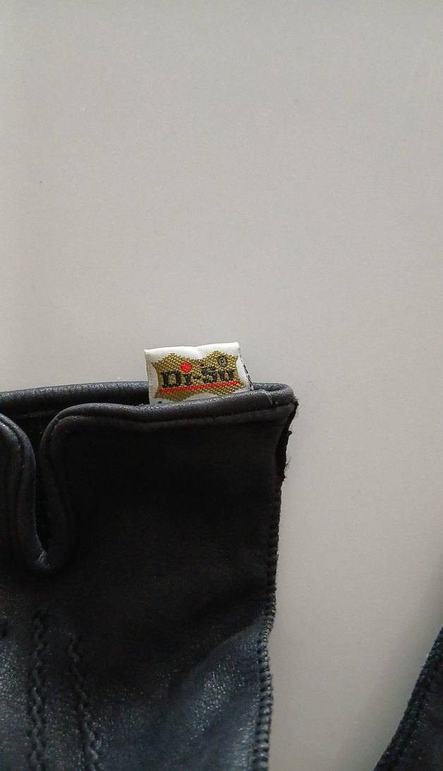 Siyah Deri Kadın Eldiven - Tokalı - Görsel 5