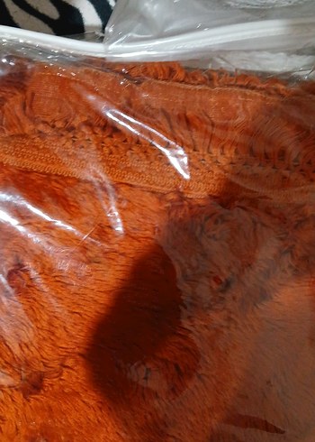 kiremit Zebra Desenli Yumuşak Battaniye - Görsel 2