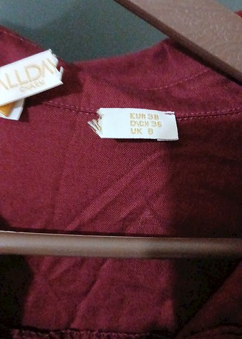 Bordo Uzun Kollu Süet Hamile Tunik - Görsel 2