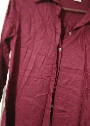 Bordo Uzun Kollu Süet Hamile Tunik - Görsel 3