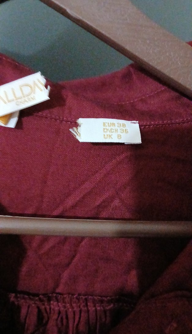 Bordo Uzun Kollu Süet Hamile Tunik - Görsel 2