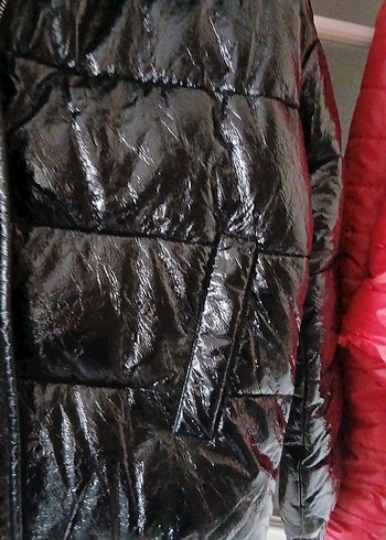 Siyah Deri Fermuarlı Kadın Kışlık Ceket - Görsel 2