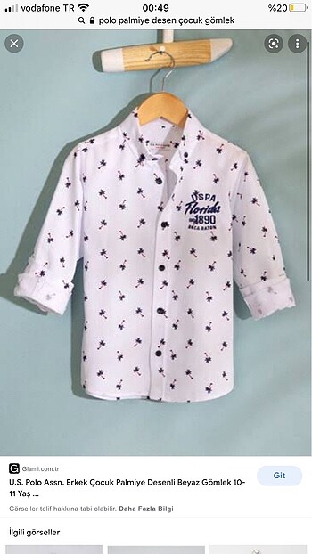 9-10 yaş Polo Assn gömlek