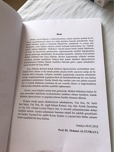 Beden Renk Eşya hukuku pratik