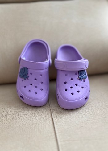 25 Beden mor Renk Kız Çocuk Mor crocs Terlik