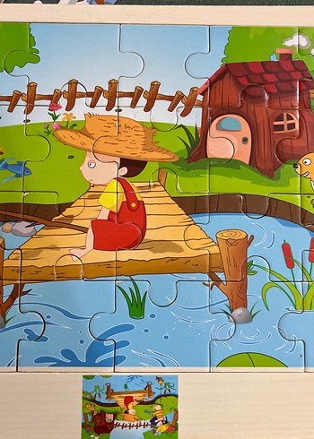 Beden Renkli Ahşap Çocuk Puzzle