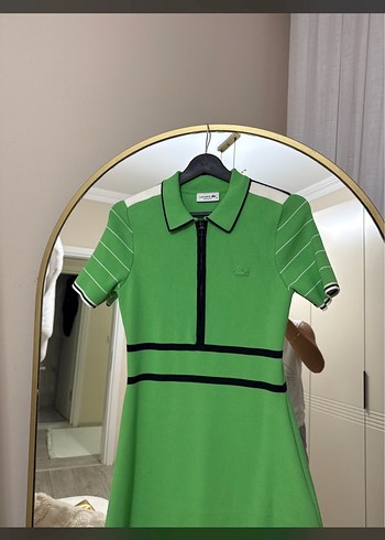 Lacoste Yeşil Mini Polo Yaka Spor Elbise