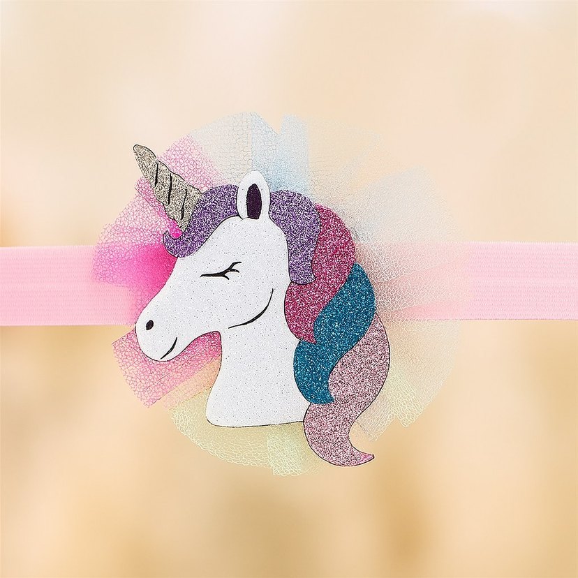 Tüllü Unicorn Saç Bandı - Görsel 3