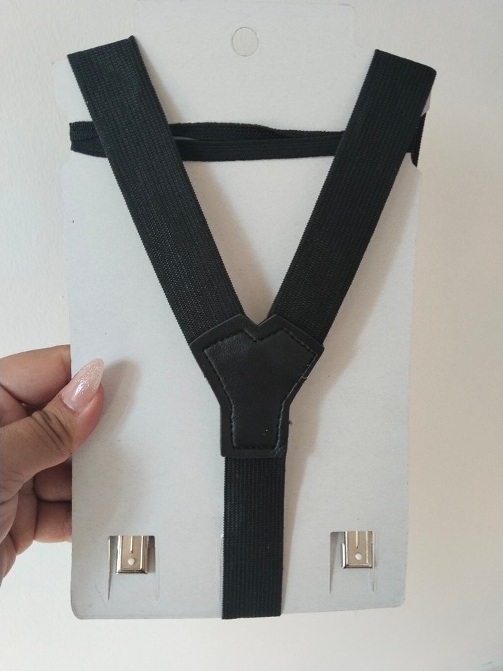 Siyah Papyon ve Pantolon Askısı Seti - Görsel 4