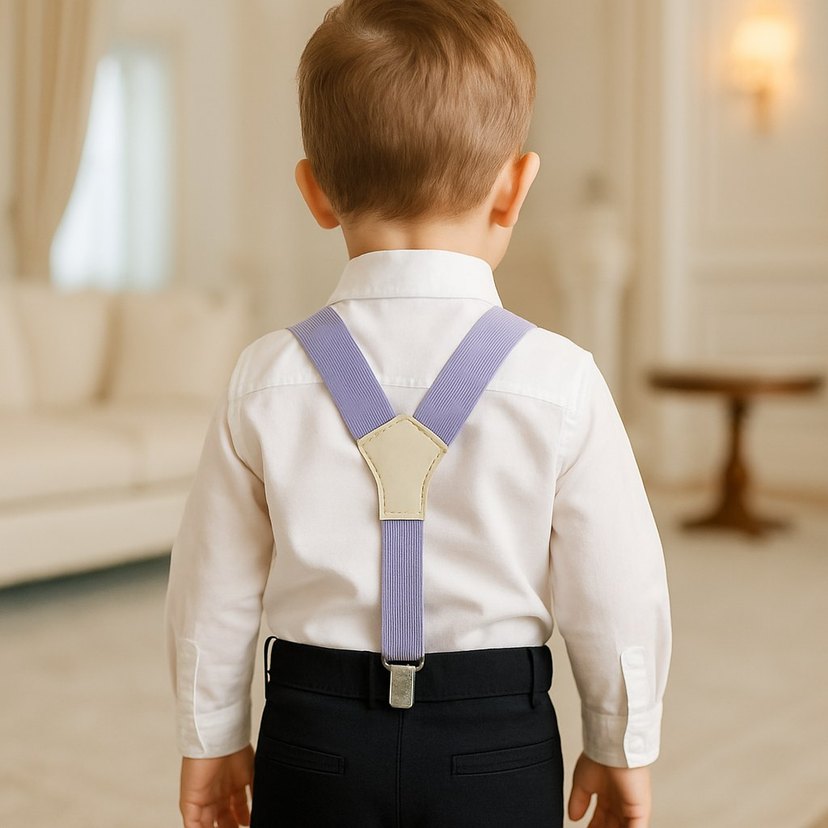 Lila Pantolon Askısı ve Papyon Seti - Görsel 2