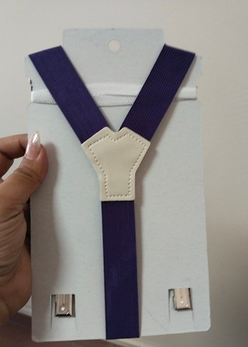 Mor Pantolon Askısı ve Papyon Seti - Görsel 4