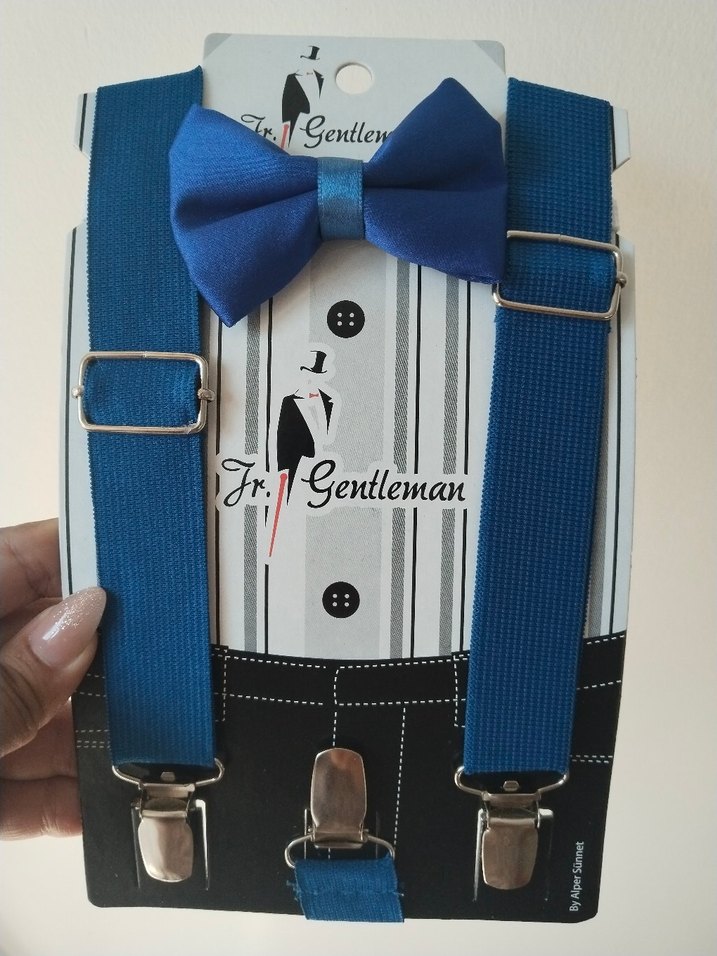 Mavi Papyon ve Pantolon Askısı Seti - Görsel 3