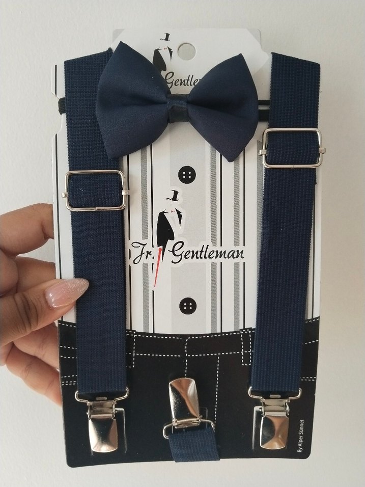 Lacivert Papyon ve Pantolon Askısı Seti - Görsel 3