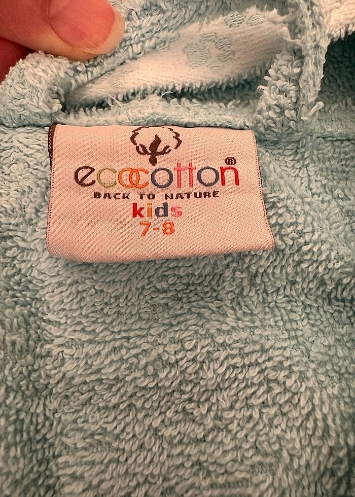 0 organic pamuk çocuk bornoz - Görsel 3