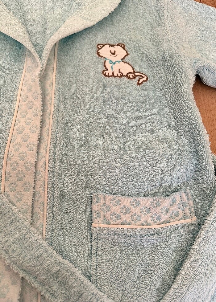 0 organic pamuk çocuk bornoz - Görsel 2