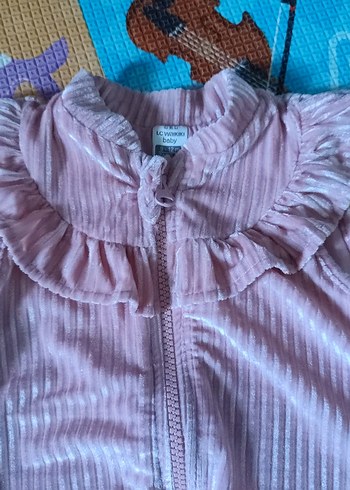 Kız Çocuk Pembe Fırfırlı Yelek - Görsel 2