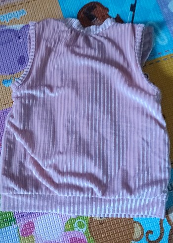 Kız Çocuk Pembe Fırfırlı Yelek - Görsel 3