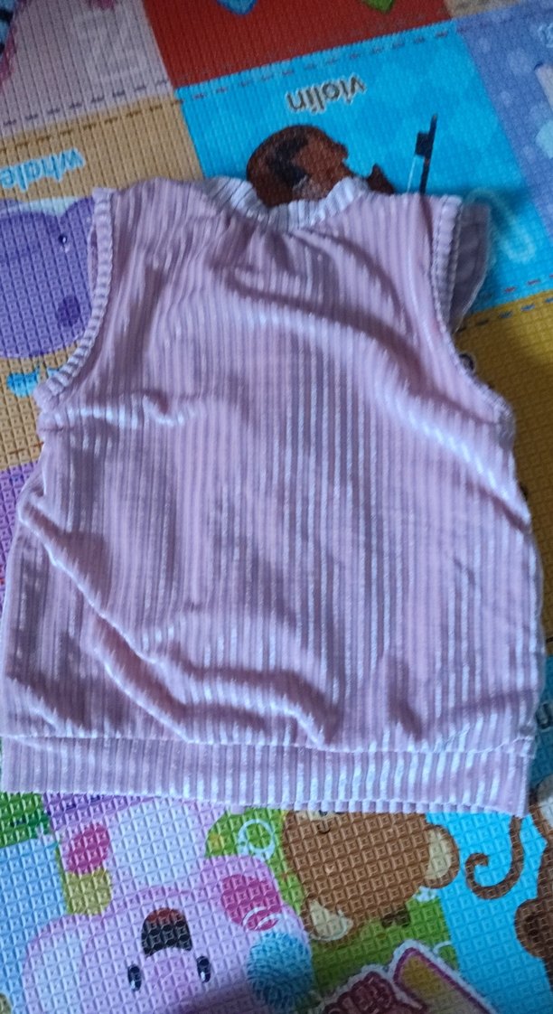 Kız Çocuk Pembe Fırfırlı Yelek - Görsel 3