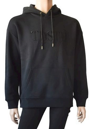 Diğer Teddy Smith Siyah Kapusonlu Oversize Sweatshirt