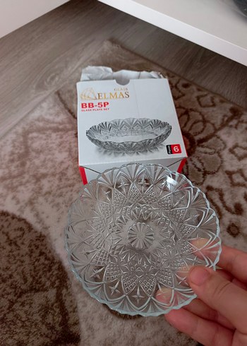 Diğer Elmas 6 Parça Modern Cam Tabak Seti