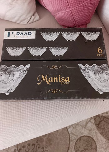 Manisa 6'lı Beyaz Cam Kase Seti